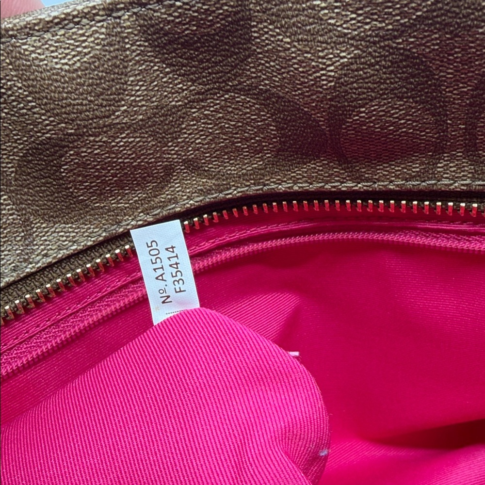 Coach Tan and Pink Baby Bag - Picture 6 of 6